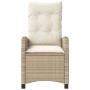 Garden reclining armchairs with beige cushions 2 units PE rattan by , Garden chairs - Ref: Foro24-365220, Price: 228,36 €, Di...