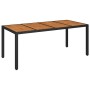 Set de comedor de jardín 7 pzas y cojines ratán sintético negro de , Conjuntos de jardín - Ref: Foro24-3212668, Precio: 936,7...