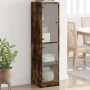 Aparador con puertas de vidrio roble ahumado 35x37x142 cm by , Sideboards - Ref: Foro24-836438, Price: 92,98 €, Discount: %