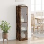 Aparador con puertas de vidrio roble ahumado 35x37x142 cm by , Sideboards - Ref: Foro24-836438, Price: 92,98 €, Discount: %