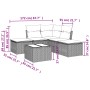 Set sofás de jardín 6 piezas y cojines ratán sintético marrón von , Gartensets - Ref: Foro24-3217733, Preis: 318,64 €, Rabatt: %