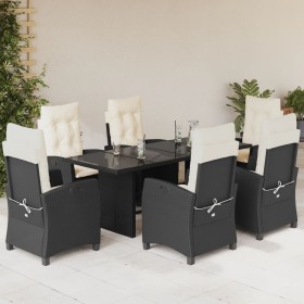 Set de comedor de jardín 7 pzas y cojines ratán sintético negro von , Gartensets - Ref: Foro24-3212680, Preis: 819,33 €, Raba...