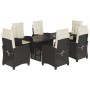 Set de comedor de jardín 7 pzas y cojines ratán sintético negro von , Gartensets - Ref: Foro24-3212680, Preis: 819,33 €, Raba...