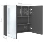 Badezimmerschrank mit LED-Spiegel glänzend grau 62x14x60 cm von vidaXL, Badezimmerwaschtische - Ref: Foro24-326521, Preis: 10...