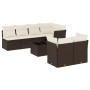 Set sofás de jardín 8 piezas y cojines ratán sintético marrón von , Gartensets - Ref: Foro24-3249142, Preis: 531,34 €, Rabatt: %