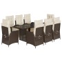 Set comedor para jardín 9 pzas y cojines ratán sintético marrón von , Gartensets - Ref: Foro24-3213355, Preis: 1,00 €, Rabatt: %