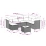 Set sofás de jardín 8 piezas y cojines ratán sintético marrón by , Garden sets - Ref: Foro24-3218003, Price: 498,44 €, Discou...