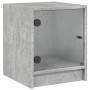 Mesita de noche con puerta de vidrio gris hormigón 35x37x42 cm von , Nachttische - Ref: Foro24-836349, Preis: 32,36 €, Rabatt: %