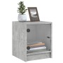 Mesita de noche con puerta de vidrio gris hormigón 35x37x42 cm von , Nachttische - Ref: Foro24-836349, Preis: 32,36 €, Rabatt: %