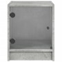 Mesita de noche con puerta de vidrio gris hormigón 35x37x42 cm von , Nachttische - Ref: Foro24-836349, Preis: 32,36 €, Rabatt: %