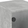 Mesita de noche con puerta de vidrio gris hormigón 35x37x42 cm de , Mesitas de noche - Ref: Foro24-836349, Precio: 32,36 €
