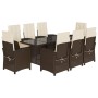 Set comedor para jardín 9 pzas y cojines ratán sintético marrón by , Garden sets - Ref: Foro24-3212256, Price: 1,00 €, Discou...