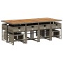 Set comedor de jardín con cojines 13 pzas ratán sintético gris de , Conjuntos de jardín - Ref: Foro24-3211346, Precio: 794,16...