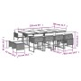 Set comedor de jardín con cojines 13 pzas ratán sintético gris de , Conjuntos de jardín - Ref: Foro24-3211346, Precio: 794,16...