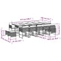 Set comedor de jardín con cojines 15 pzas ratán sintético negro von , Gartensets - Ref: Foro24-3211359, Preis: 820,71 €, Raba...
