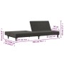 Sofá cama de 2 plazas terciopelo gris oscuro von , Sofas - Ref: Foro24-375733, Preis: 239,63 €, Rabatt: %