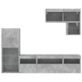 Muebles TV pared con LED 6 pzas madera ingeniería gris hormigón von , TV-Möbel - Ref: Foro24-3216735, Preis: 204,64 €, Rabatt: %