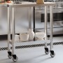 Mesa de trabajo de cocina con ruedas acero inox 82,5x30x85 cm by , Restoration - Ref: Foro24-376460, Price: 132,34 €, Discoun...