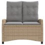 Sillón reclinable de jardín con cojines ratán sintético beige by , garden benches - Ref: Foro24-368230, Price: 169,01 €, Disc...