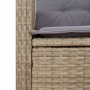 Sillón reclinable de jardín con cojines ratán sintético beige by , garden benches - Ref: Foro24-368230, Price: 169,01 €, Disc...