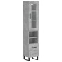 Aparador de madera contrachapada gris hormigón 34,5x34x180 cm de , Aparadores - Ref: Foro24-3199325, Precio: 112,84 €, Descue...