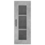 Aparador de madera contrachapada gris hormigón 34,5x34x180 cm de , Aparadores - Ref: Foro24-3199325, Precio: 112,84 €, Descue...