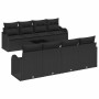 Conjunto de sofá de jardín 9 pcs Negro 55 x 55 x 37 cm