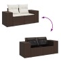 Sofá de jardín con cojines 2 plazas ratán sintético marrón by , Outdoor sofas - Ref: Foro24-366223, Price: 189,35 €, Discount: %