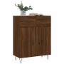 Aparador de madera de ingeniería marrón roble 69,5x34x90 cm von , Sideboards - Ref: Foro24-827979, Preis: 89,00 €, Rabatt: %