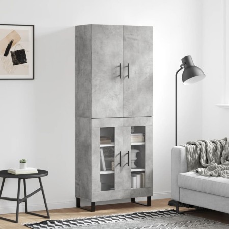 Aparador alto madera contrachapada gris hormigón 69,5x34x180 cm von , Sideboards - Ref: Foro24-3195759, Preis: 149,42 €, Raba...