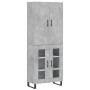 Aparador alto madera contrachapada gris hormigón 69,5x34x180 cm von , Sideboards - Ref: Foro24-3195759, Preis: 149,42 €, Raba...