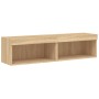 Muebles para TV con luces LED 2 uds roble Sonoma 60x30x30 cm de , Muebles TV - Ref: Foro24-837132, Precio: 85,47 €, Descuento: %