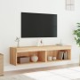 Muebles para TV con luces LED 2 uds roble Sonoma 60x30x30 cm de , Muebles TV - Ref: Foro24-837132, Precio: 85,47 €, Descuento: %