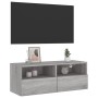 Mueble de pared TV madera de ingeniería Sonoma gris 80x30x30 cm de , Muebles TV - Ref: Foro24-836878, Precio: 51,93 €, Descue...