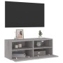 Mueble de pared TV madera de ingeniería Sonoma gris 80x30x30 cm de , Muebles TV - Ref: Foro24-836878, Precio: 51,93 €, Descue...