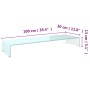 Mueble TV/Elevador de monitor cristal verde 100x30x13 cm von , TV-Möbel - Ref: Foro24-244147, Preis: 110,90 €, Rabatt: %