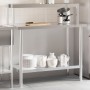 Mesa de trabajo para cocina con estante acero inox 110x55x120cm de , Restauración - Ref: Foro24-3208895, Precio: 225,19 €, De...