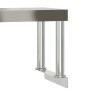 Mesa de trabajo para cocina con estante acero inox 110x55x120cm de , Restauración - Ref: Foro24-3208895, Precio: 225,19 €, De...