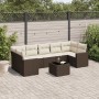 Set sofás de jardín 8 piezas y cojines ratán sintético marrón by , Modular outdoor sofas - Ref: Foro24-3251080, Price: 536,43...