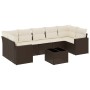 Set sofás de jardín 8 piezas y cojines ratán sintético marrón by , Modular outdoor sofas - Ref: Foro24-3251080, Price: 536,43...