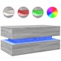 Mesa de centro con luces LED gris Sonoma 90x50x40 cm by , Coffee table - Ref: Foro24-839866, Price: 114,51 €, Discount: %