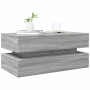Mesa de centro con luces LED gris Sonoma 90x50x40 cm by , Coffee table - Ref: Foro24-839866, Price: 114,51 €, Discount: %