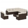 Set de sofás de jardín y cojines 12 pzas ratán sintético marrón by , Modular outdoor sofas - Ref: Foro24-3251480, Price: 771,...