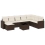 Set de sofás de jardín 9 pzas y cojines ratán sintético marrón by , Modular outdoor sofas - Ref: Foro24-3251710, Price: 555,5...