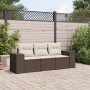 Set sofás de jardín 3 piezas y cojines ratán sintético marrón von , Gartensets - Ref: Foro24-3254600, Preis: 237,52 €, Rabatt: %