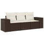 Set sofás de jardín 3 piezas y cojines ratán sintético marrón von , Gartensets - Ref: Foro24-3254600, Preis: 237,52 €, Rabatt: %