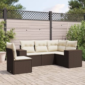 Set comedor de jardín 5 piezas y cojines ratán sintético marrón by , Garden sets - Ref: Foro24-3254910, Price: 379,81 €, Disc...