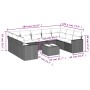 Set de sofás de jardín 10 pzas y cojines ratán sintético marrón von , Modulare Sofas für den Außenbereich - Ref: Foro24-32517...