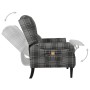 Sillón de masaje reclinable de tela gris by , Electric massage chairs - Ref: Foro24-329304, Price: 235,27 €, Discount: %