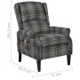 Sillón de masaje reclinable de tela gris by , Electric massage chairs - Ref: Foro24-329304, Price: 235,27 €, Discount: %